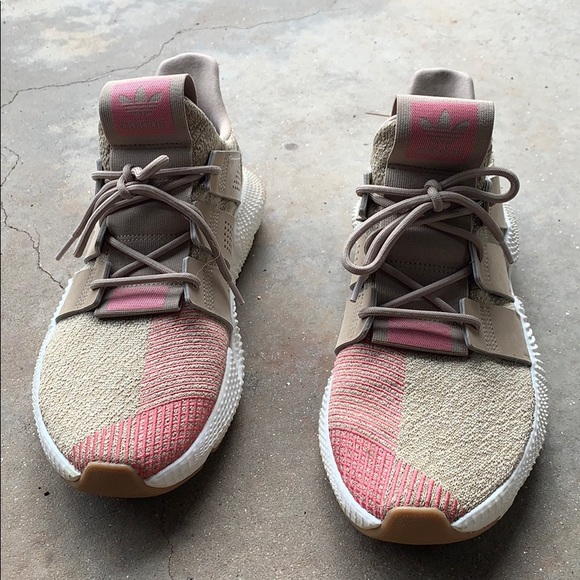 tan and pink adidas